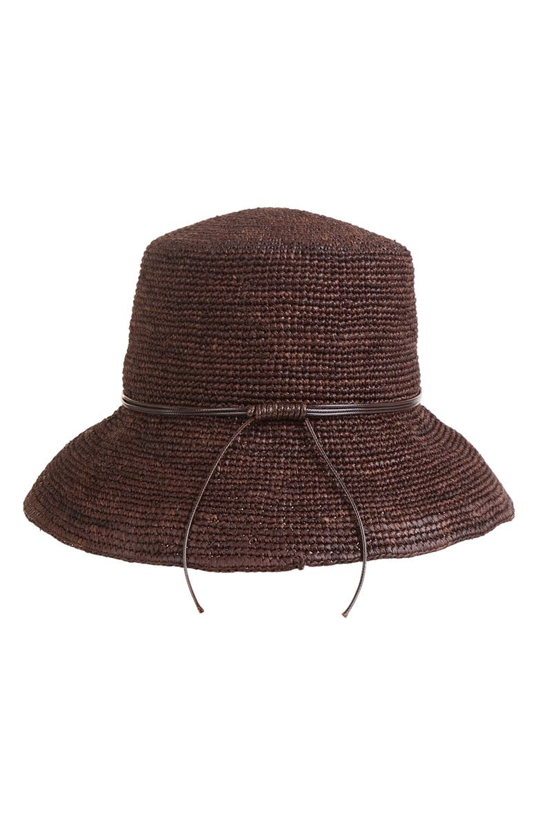 Vince Straw Drawcord Bucket Hat, Alternate, color, 