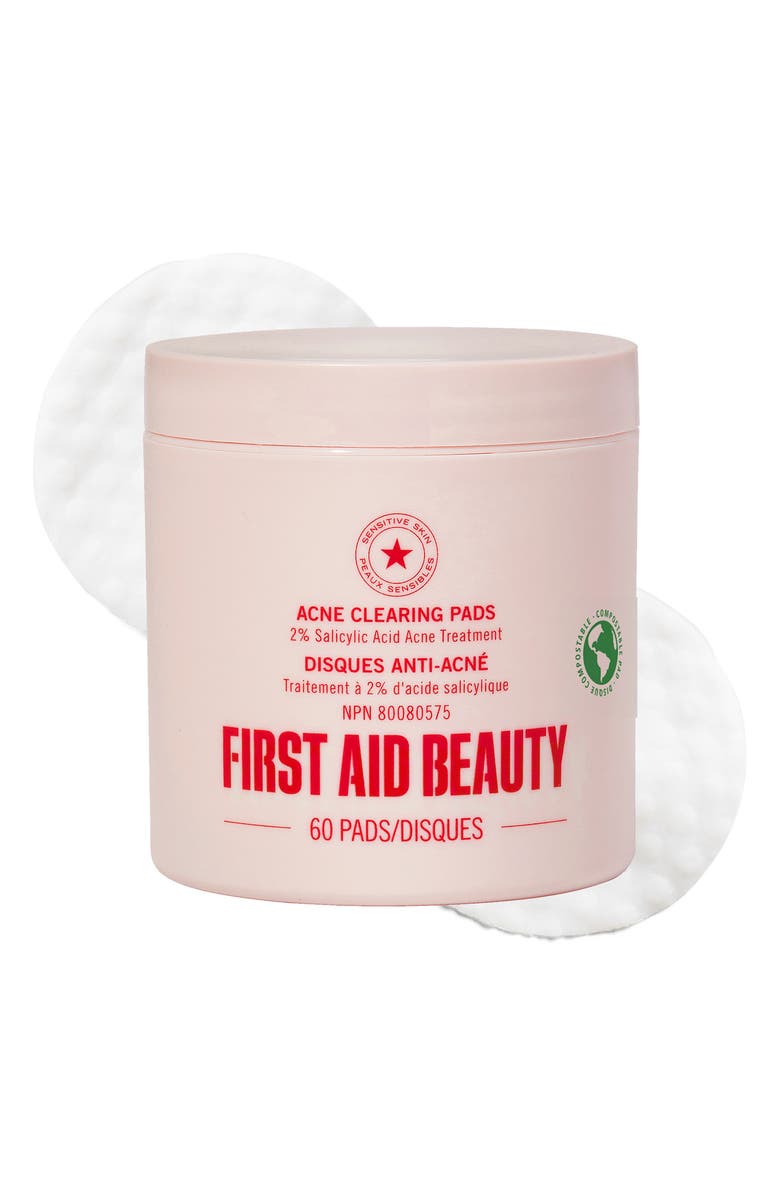 First Aid Beauty Acne Clearing Pads with 2% Salicylic Acid, Alternate, color, 