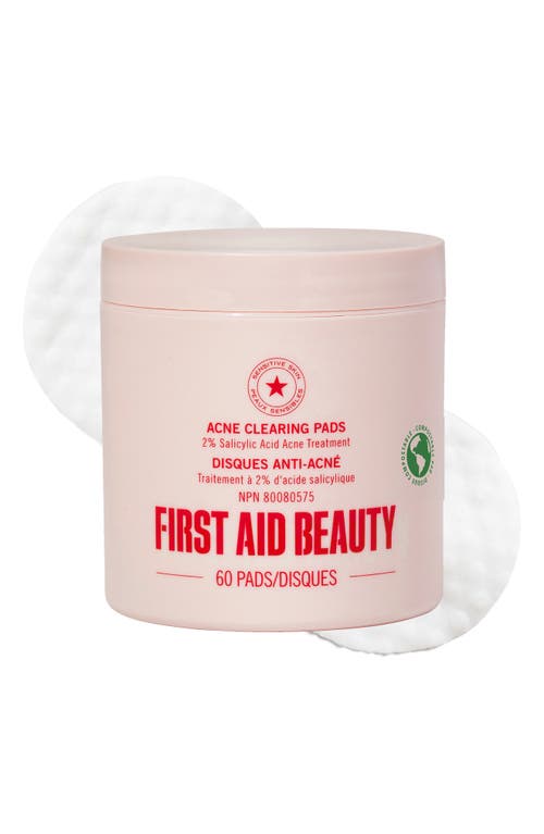 First Aid Beauty Acne Clearing Pads With 2% Salicylic Acid In Transparent