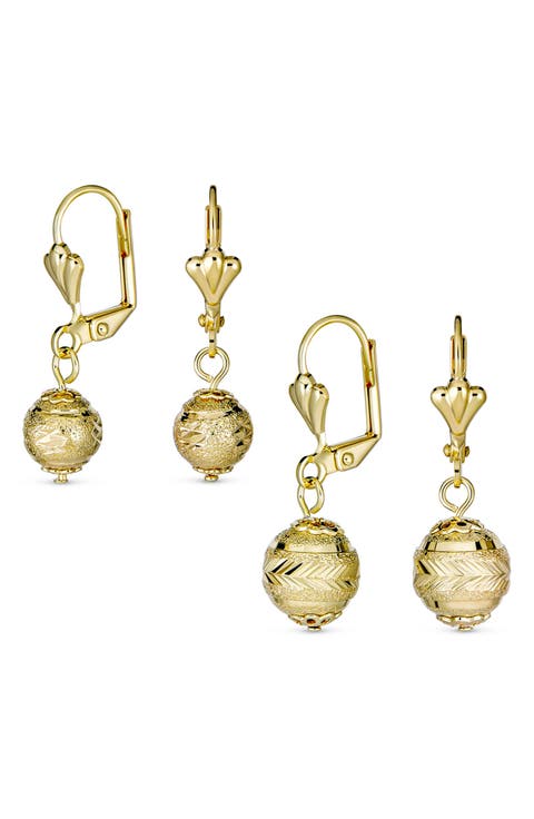 Set of 2 Assorted Elegant Vintage Drop Earrings