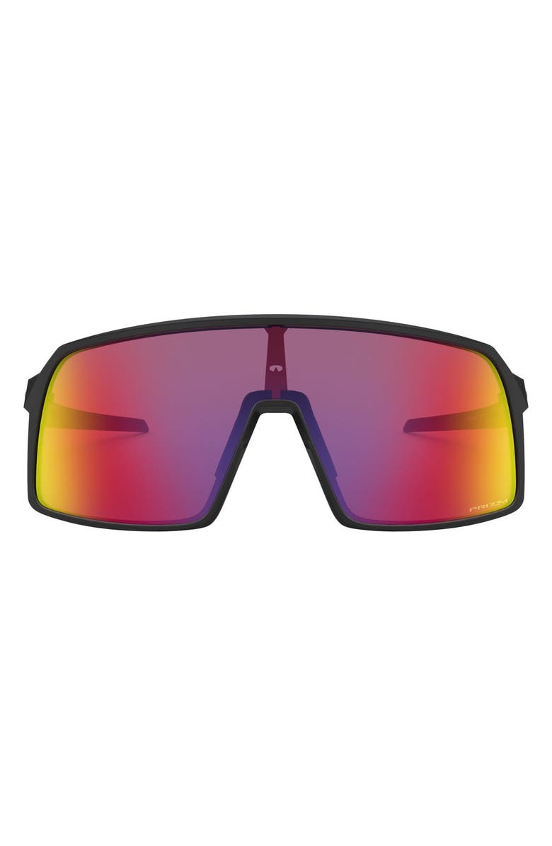 Oakley Sutro 137mm Prizm<sup>™</sup> Wrap Shield Sunglasses, Main, color, Matte Black/ Prizm Road