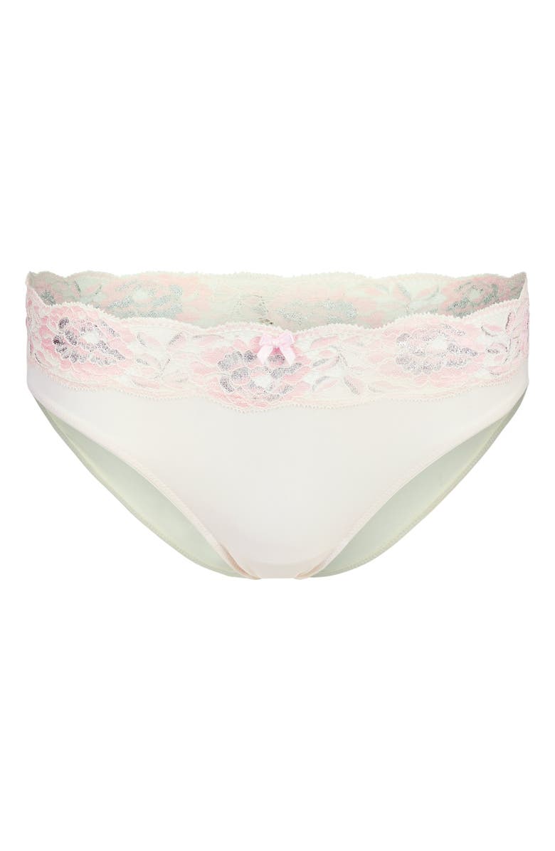 Adore Me Mavis Bikini Panties, Alternate, color, Floral White