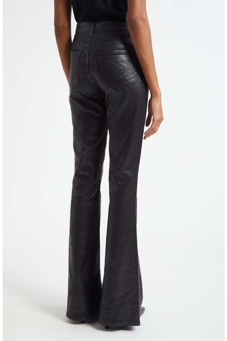Marty Coated High Waist Flare Leg Jeans, Alternate, color, BLACK CRACKLE COATED