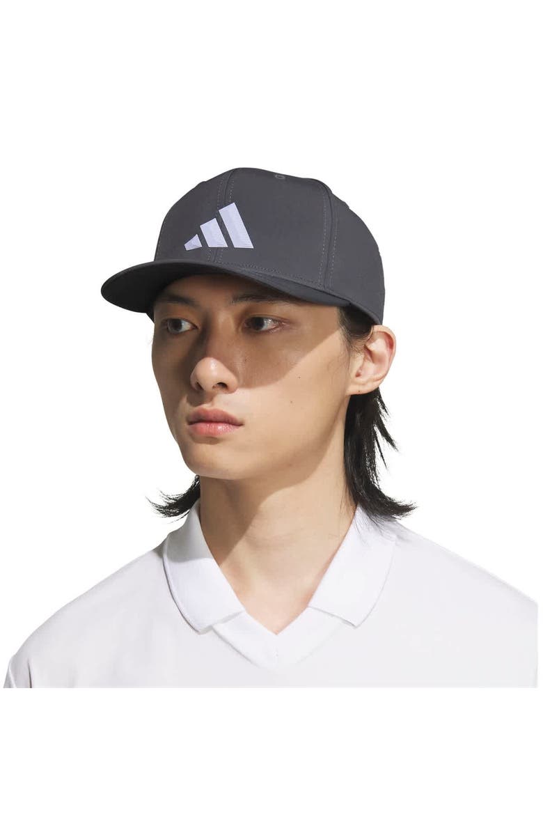 adidas Men's adidas Graphite 3-Bar Snapback Hat, Alternate, color, Graphite