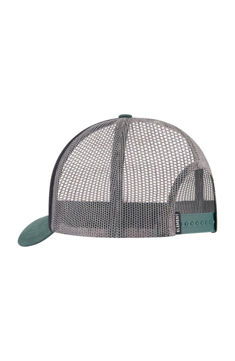 Element Logo Trucker Hat with Mesh Back and Snapback Closure, Alternate, color, Black