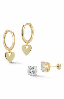 GLAZE JEWELRY Set of 2 14K Gold Plated Silver Earrings