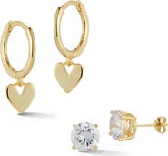 GLAZE JEWELRY Set of 2 14K Gold Plated Silver Earrings