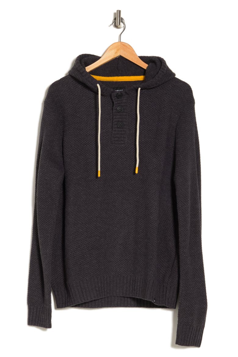 Textured Knit Hoodie, Alternate, color, CHARCOAL HEATHER