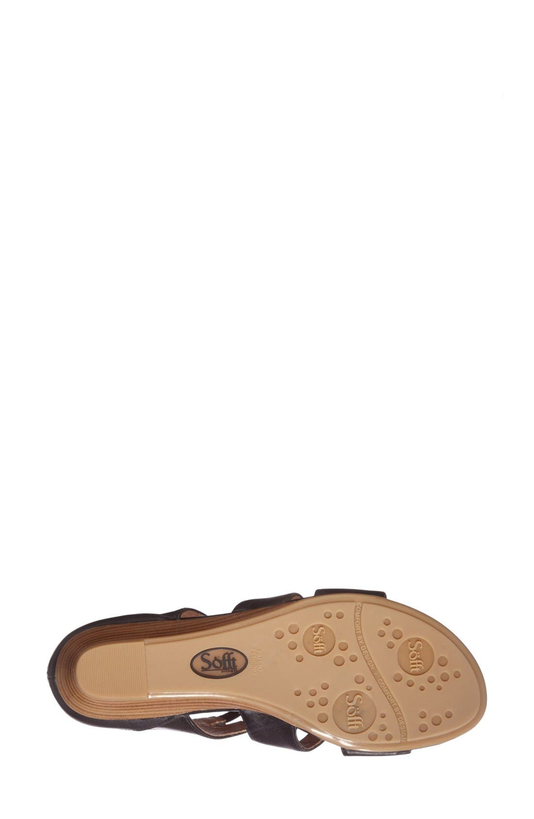 Söfft 'Ilana' Leather Wedge Sandal, Alternate, color, 
