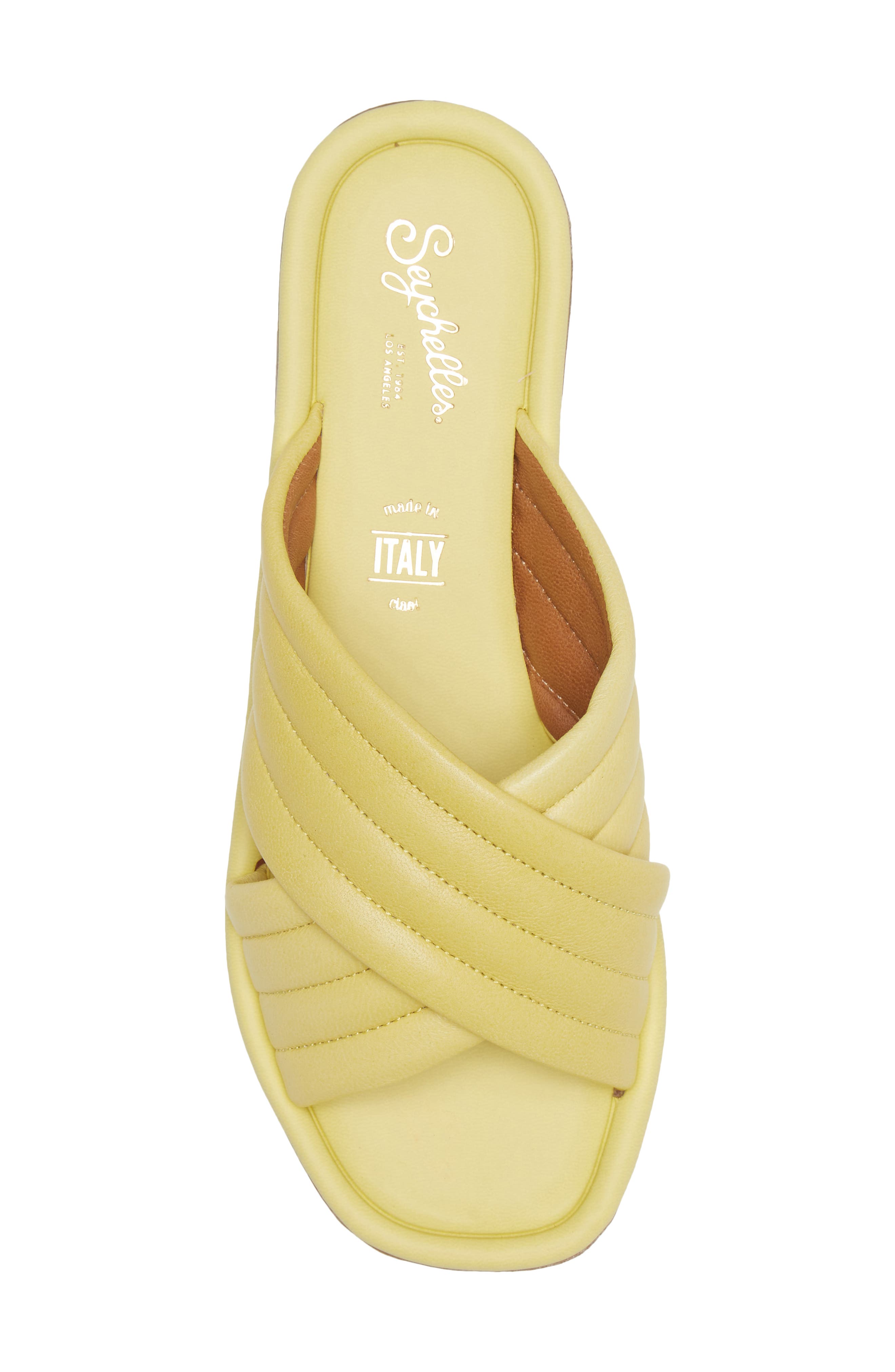 Word For Word Slide Sandal, Alternate, color, BUTTER