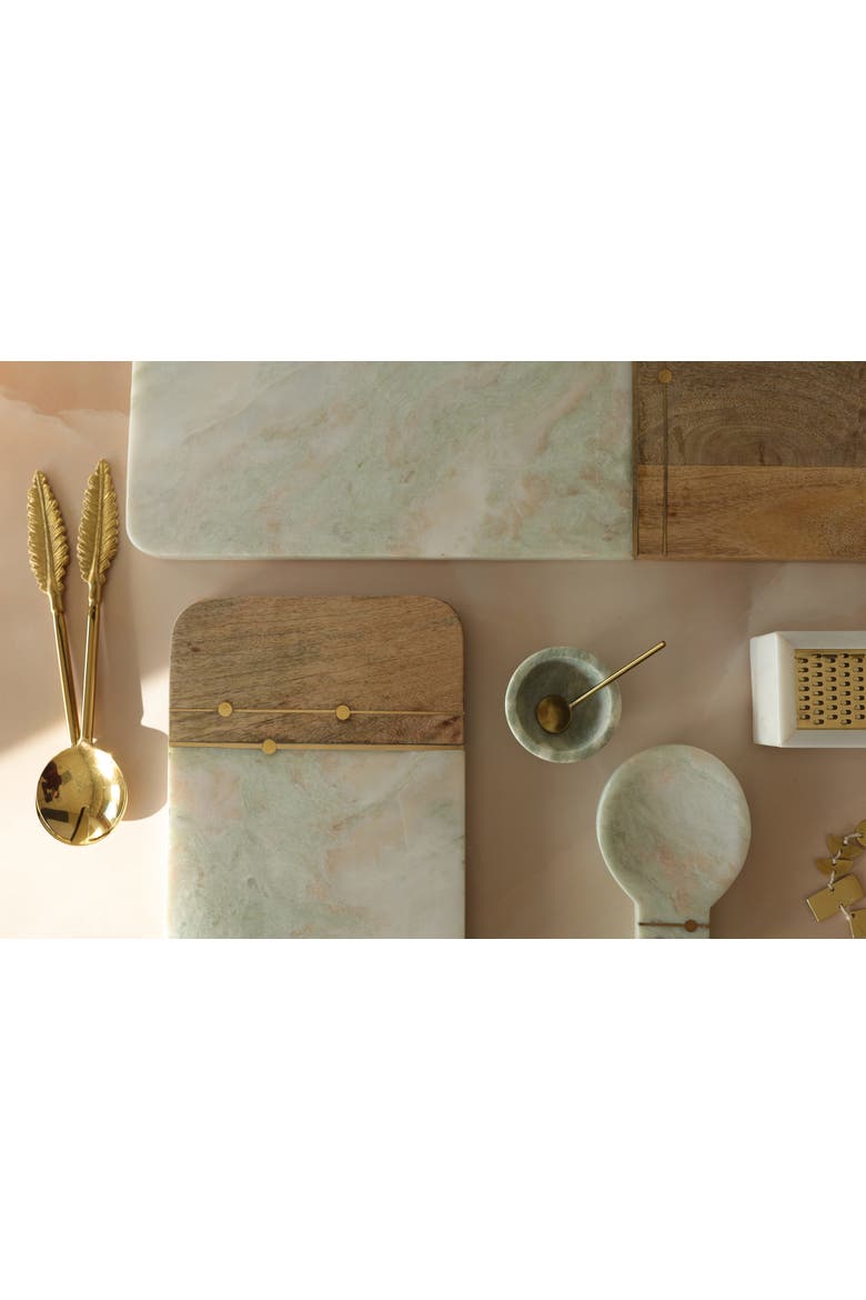 Elise Light Green Onyx Long Marble Serving Board, Alternate, color, White