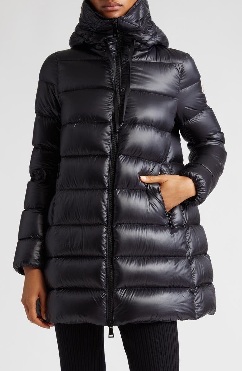 Moncler Suyen Quilted Down Parka, Main, color, Black
