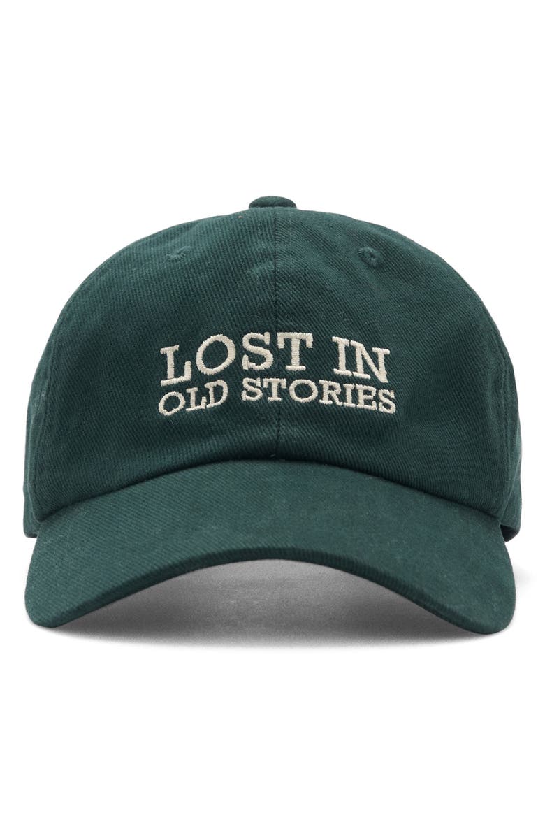 MANGO Embroidered Adjustable Cotton Twill Baseball Cap, Main, color, 