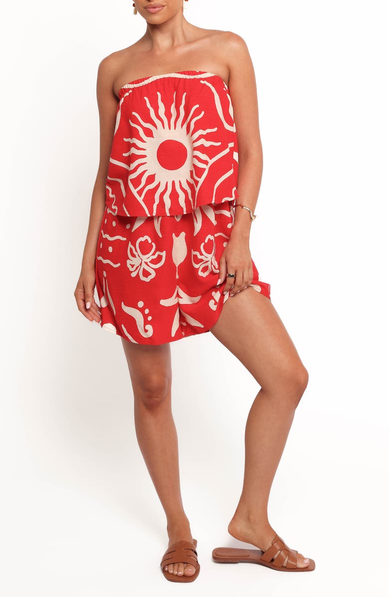 Petal & Pup Herbie Strapless Romper, Main, color, Sunburst