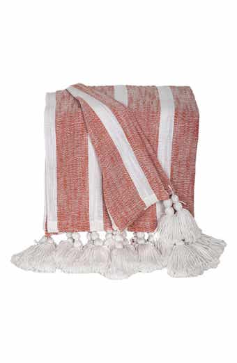 Nara Stripe Tassel Throw Blanket