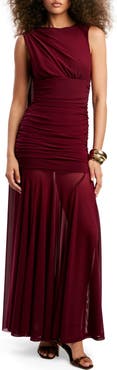 Bardot Alverie Mesh Maxi Dress