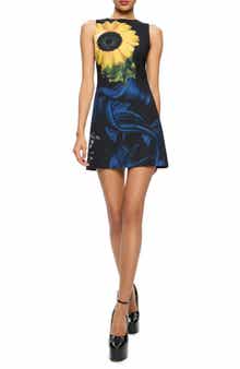 Alice + Olivia Clyde Sleeveless A-Line Minidress