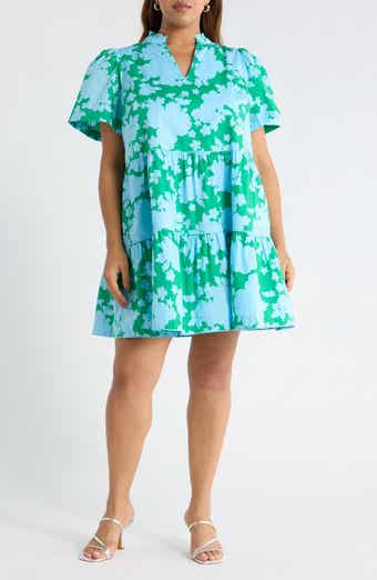 Candace Floral Tiered Cotton Dress