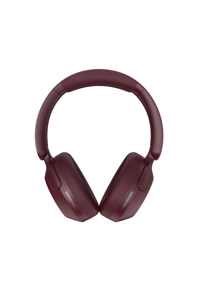 Power Headphones with Hybrid Anc, 60H Battery, Foldable Design & Immersive Sound for Travel, Work, and Everyday Use, Alternate, color, Burgundy