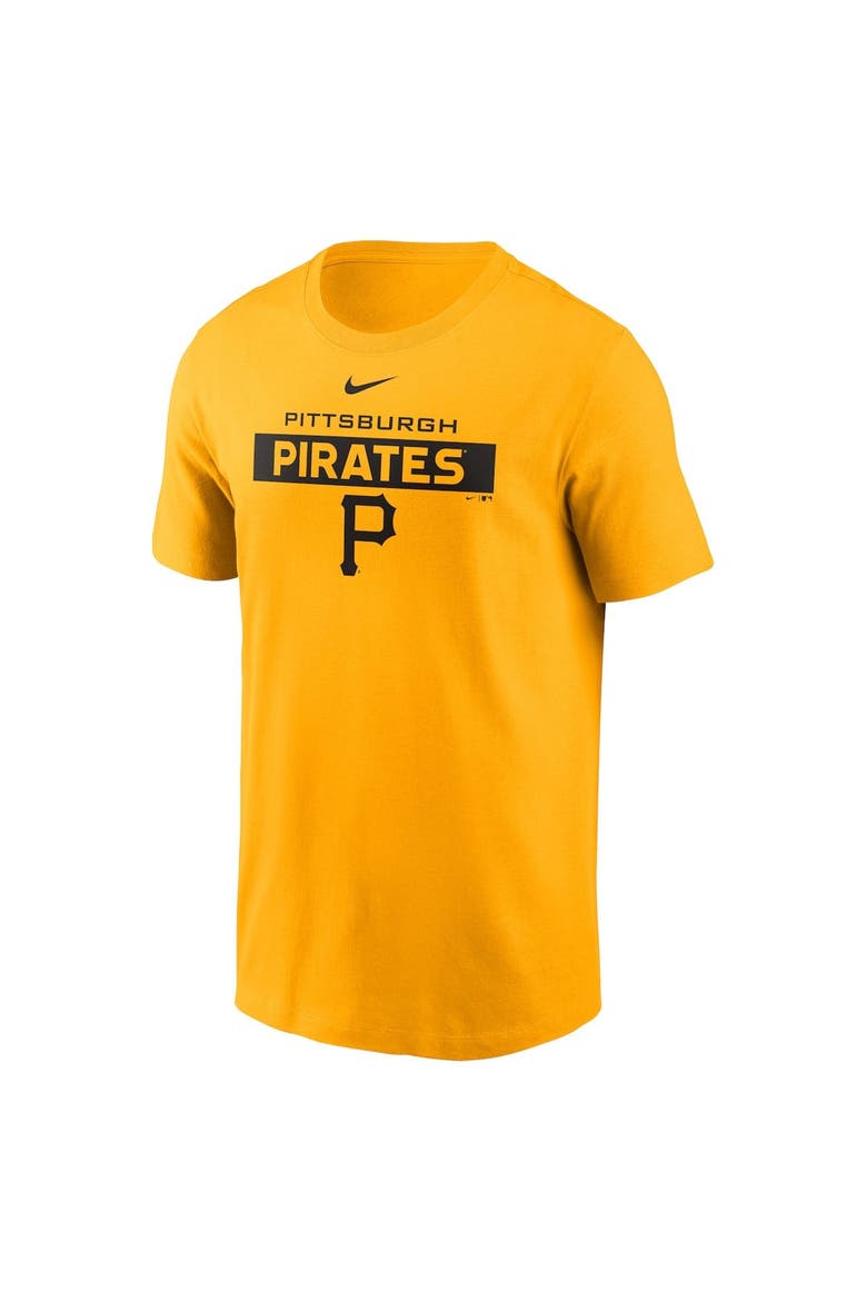 Men's Nike Gold Pittsburgh Pirates Team T-Shirt, Alternate, color, Gold