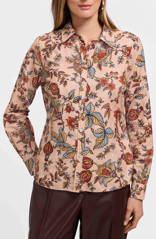 Foxcroft Hampton Autumn Corduroy Shirt In Brown
