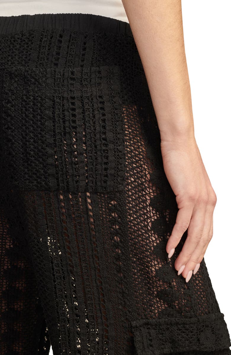 Lucky Brand Openwork Lace Drawstring Cargo Pants, Alternate, color, 