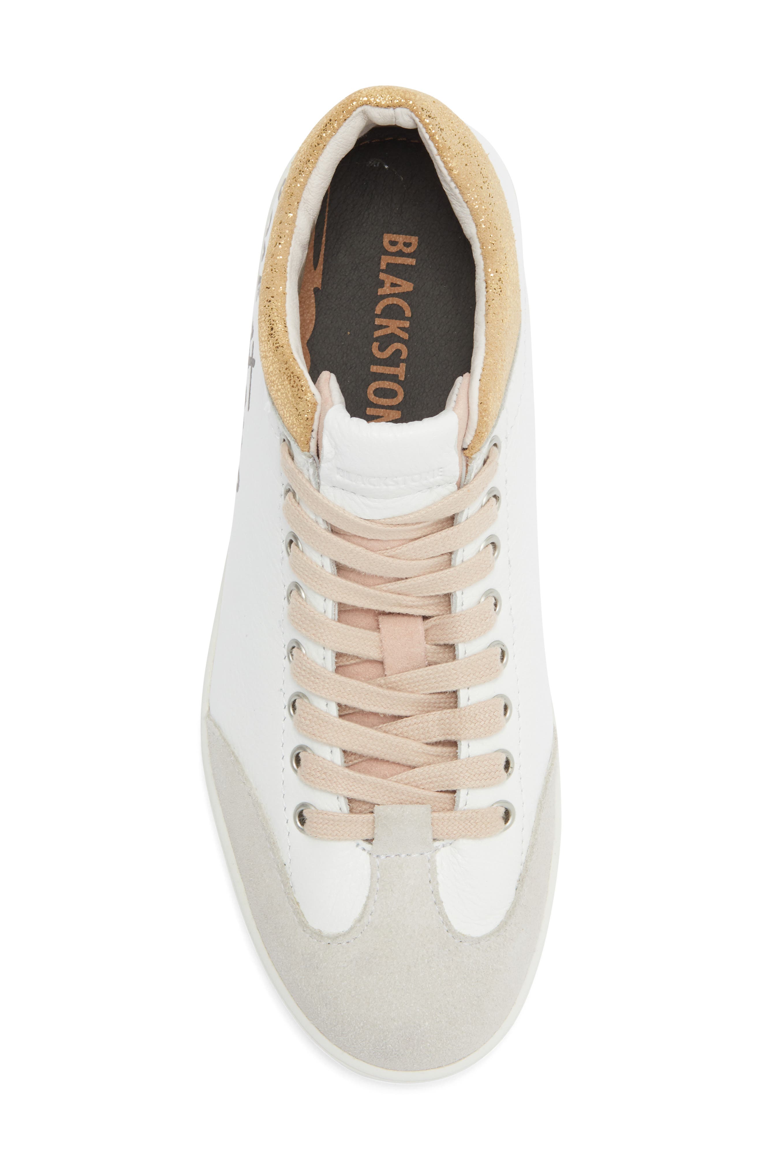 Blackstone RL89 Mid Top Sneaker, Alternate, color, White/Cameo Rose