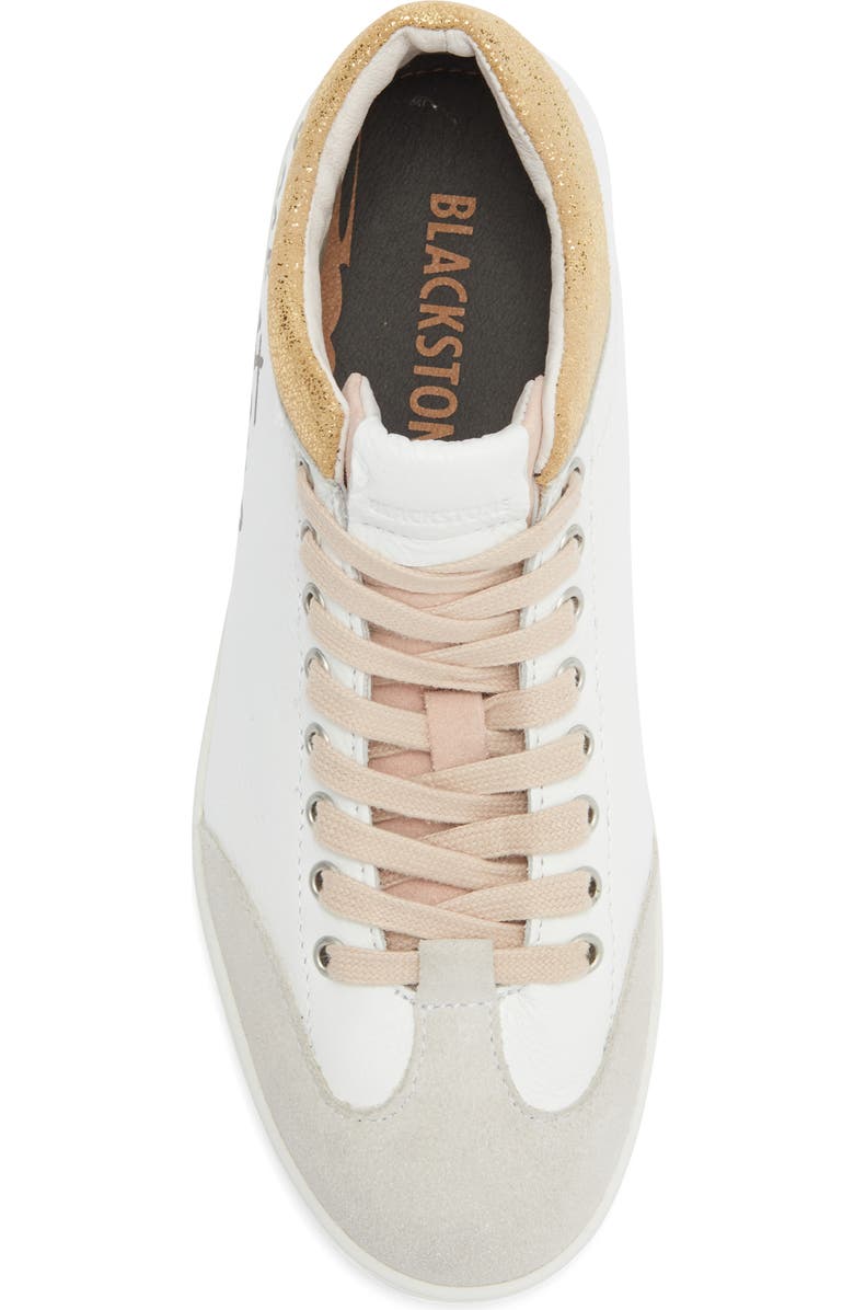 Blackstone RL89 Mid Top Sneaker, Alternate, color, White/Cameo Rose