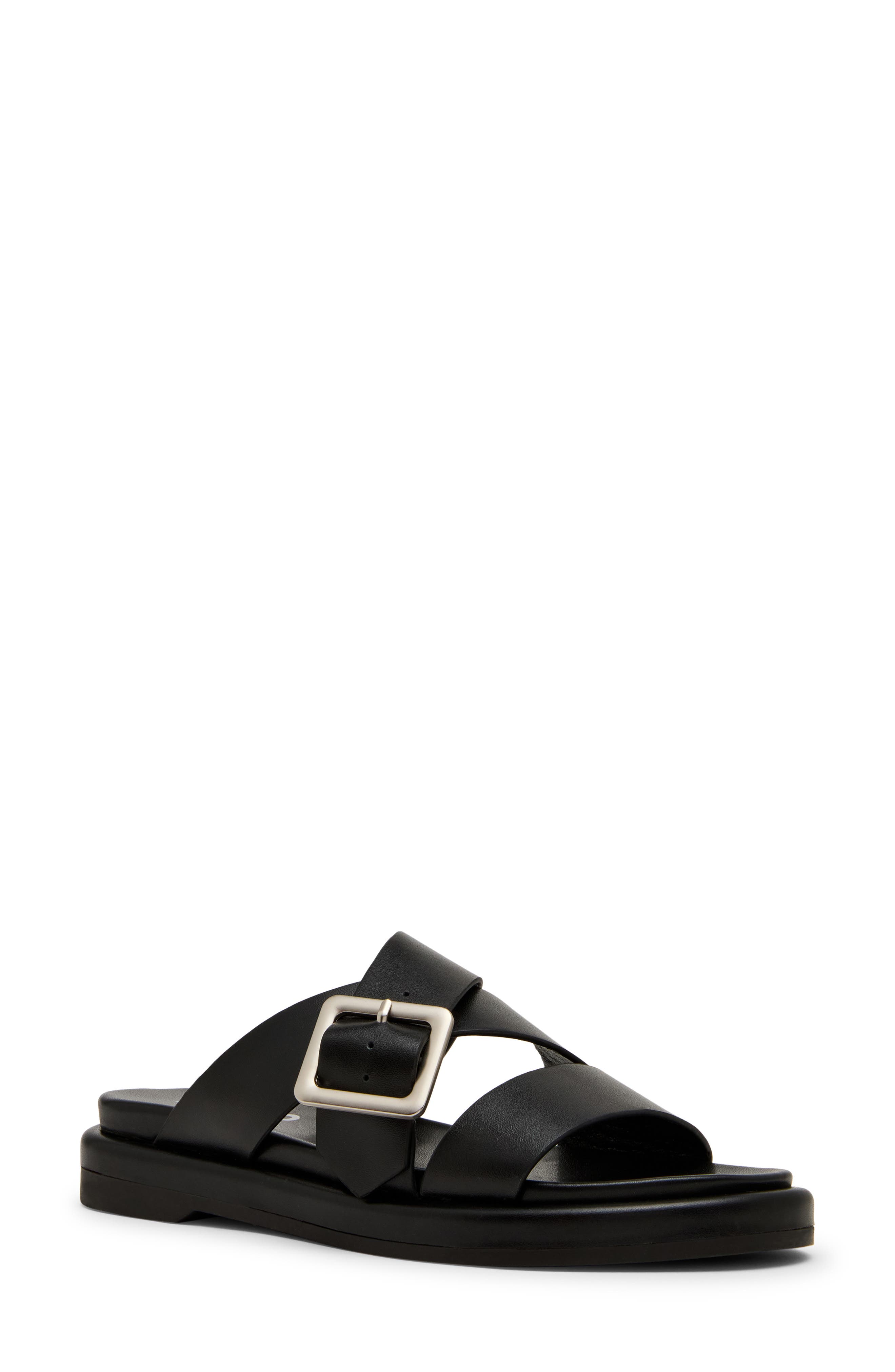 Blondo Larah Waterproof Sandal, Main, color, Black Leather