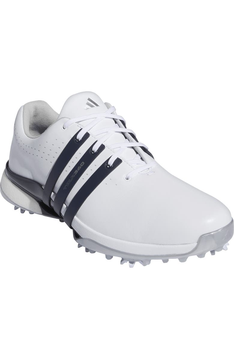 adidas Golf Tour360 24 Boost<sup>™</sup> Golf Shoe, Main, color, White/ Collegiate Navy/ Silver