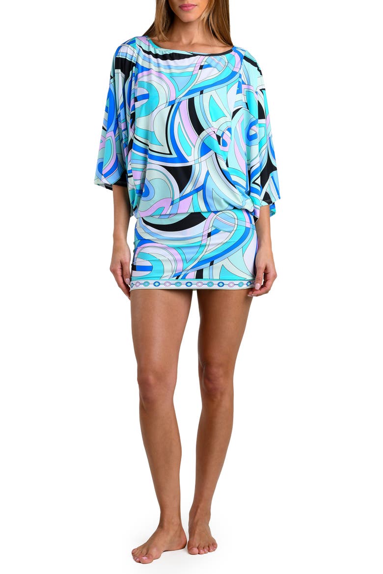 Studio Swirl Minidress, Main, color, SEAFOAM