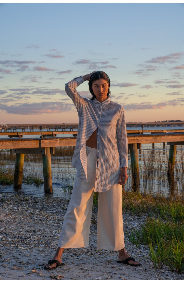 Ansea The Twill Wide Leg Pant, Alternate, color, Bone