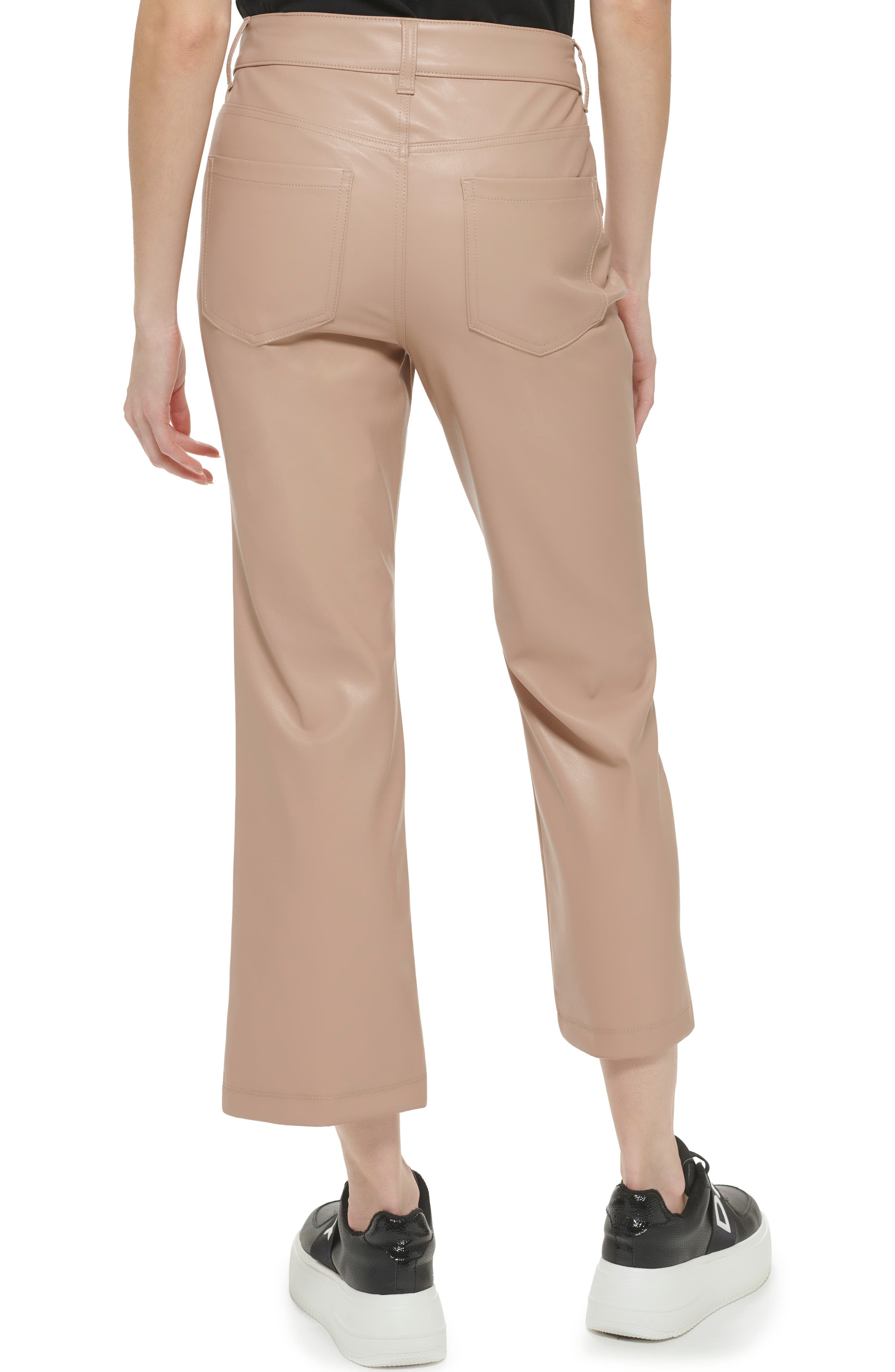 DKNY Butter Faux Leather Crop Pants (Women) | Nordstromrack