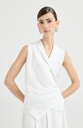 Brunello Cucinelli Fluid twill vest with monili