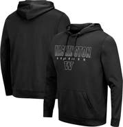 COLOSSEUM Men's Colosseum  Black Washington Huskies Blackout 3.0 Pullover Hoodie
