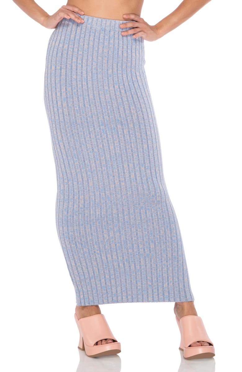 AFRM Pinto Marled Ribbed Maxi Skirt, Main, color, 