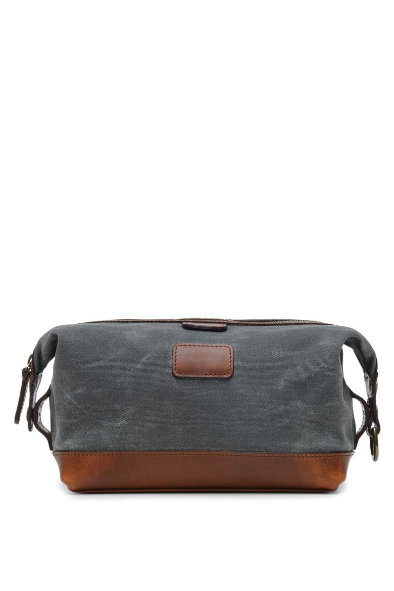 Ryder Waxed Canvas Dopp Kit, Main, color, Grey