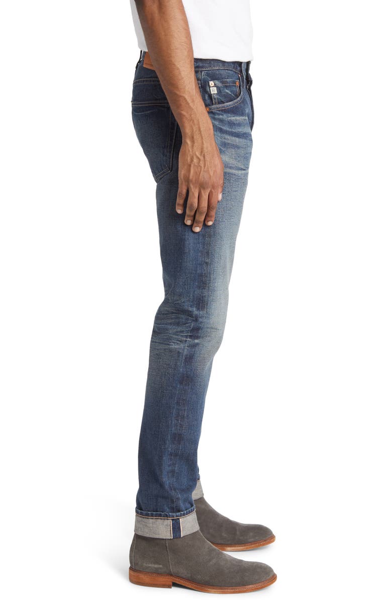 AG Tellis Slim Ikigai Rigid Red Line Selvedge Jeans, Alternate, color, 