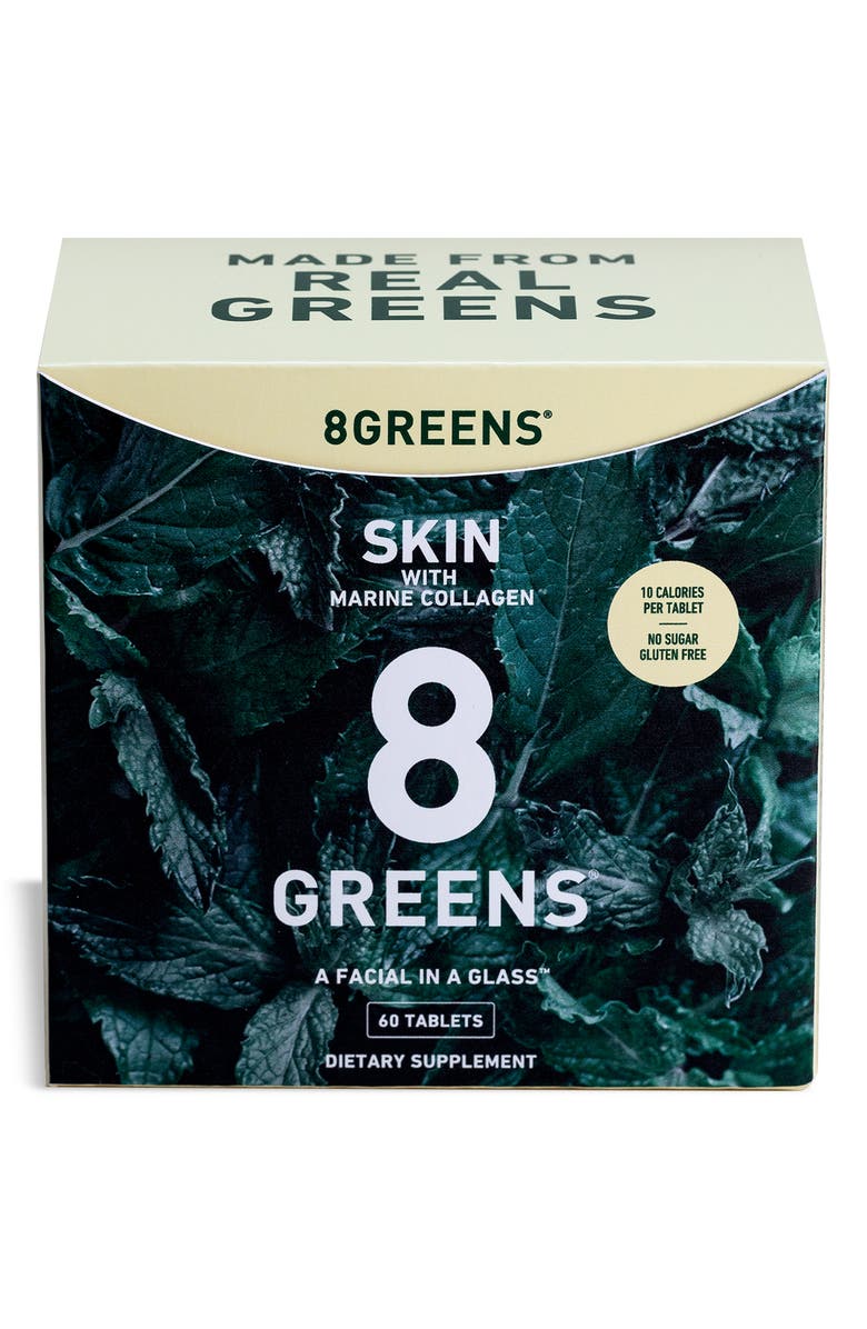 8Greens Skin with Marine Collagen Dietary Supplement, Alternate, color, 