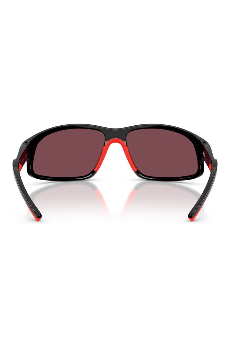 64mm Oversize Irregular Sunglasses, Alternate, color, BLACK