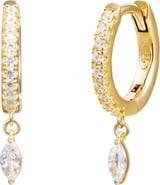 Mazin Jewels Marquise Huggies