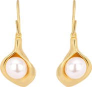 ATHRA LUXE Modern Muse Faux Pearl Drop Earrings