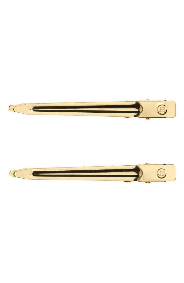 Jennifer Behr Giada Set of 2 Crystal Embellished Alligator Clips, Alternate, color, Golden