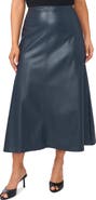 Vince Camuto Faux Leather Center Seam Maxi Skirt