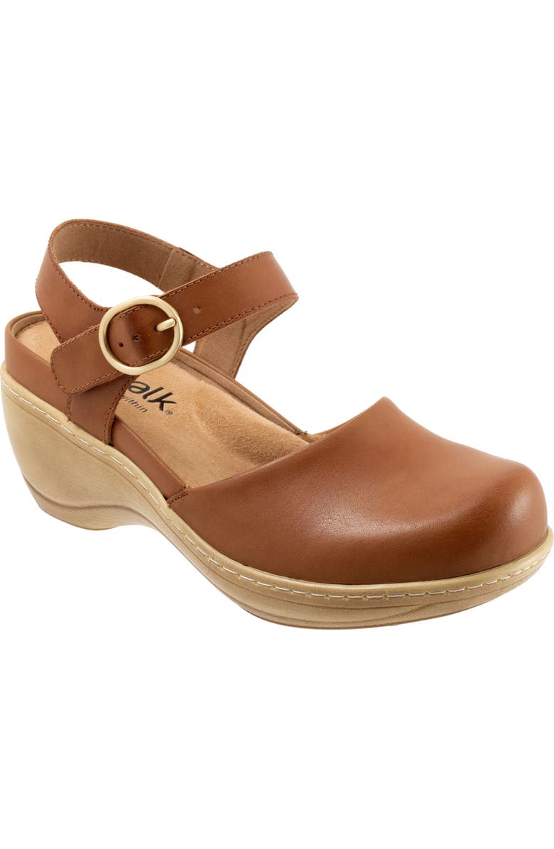 SoftWalk<sup>®</sup> Mabelle Ankle Strap Clog, Main, color, Luggage