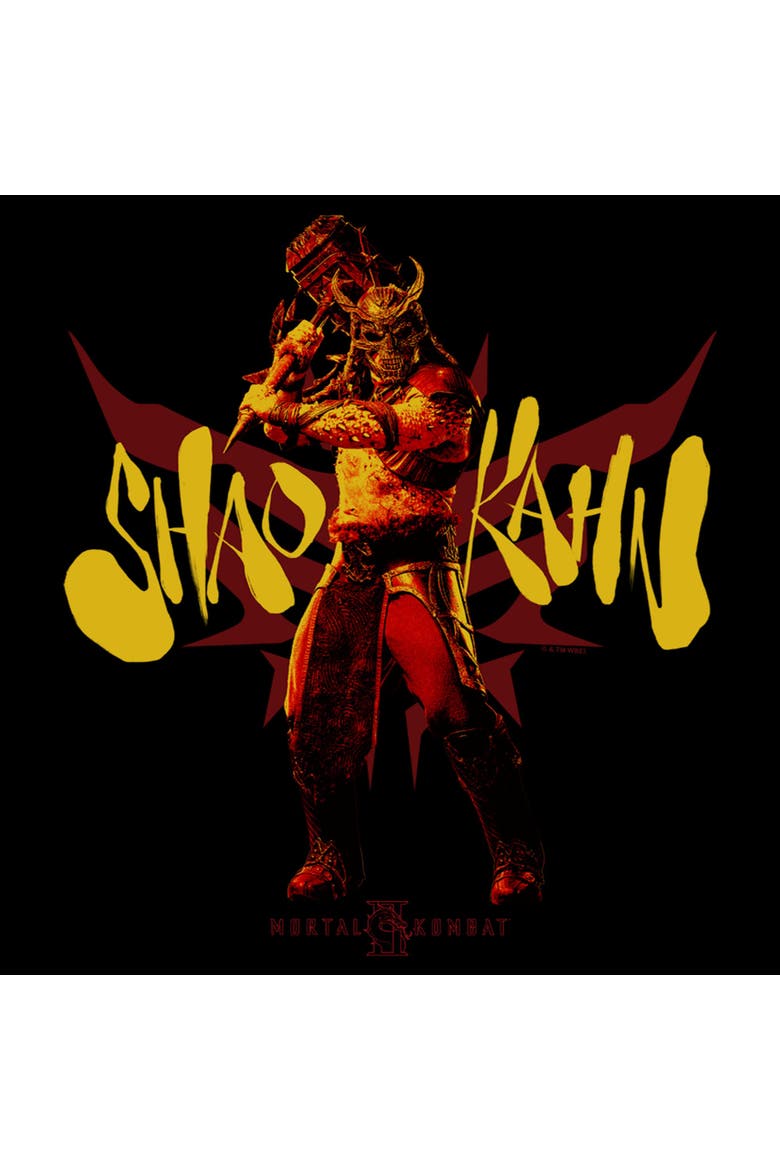 Men's Mortal Kombat II Shao Kahn Wrath Hammer Pose  Graphic T-Shirt, Alternate, color, Black