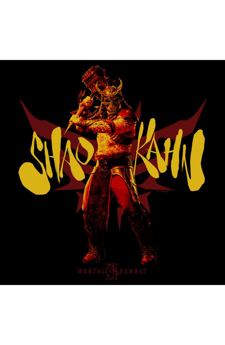 Mortal Kombat II Men's Mortal Kombat II Shao Kahn Wrath Hammer Pose Graphic T-Shirt, Alternate, color, Black