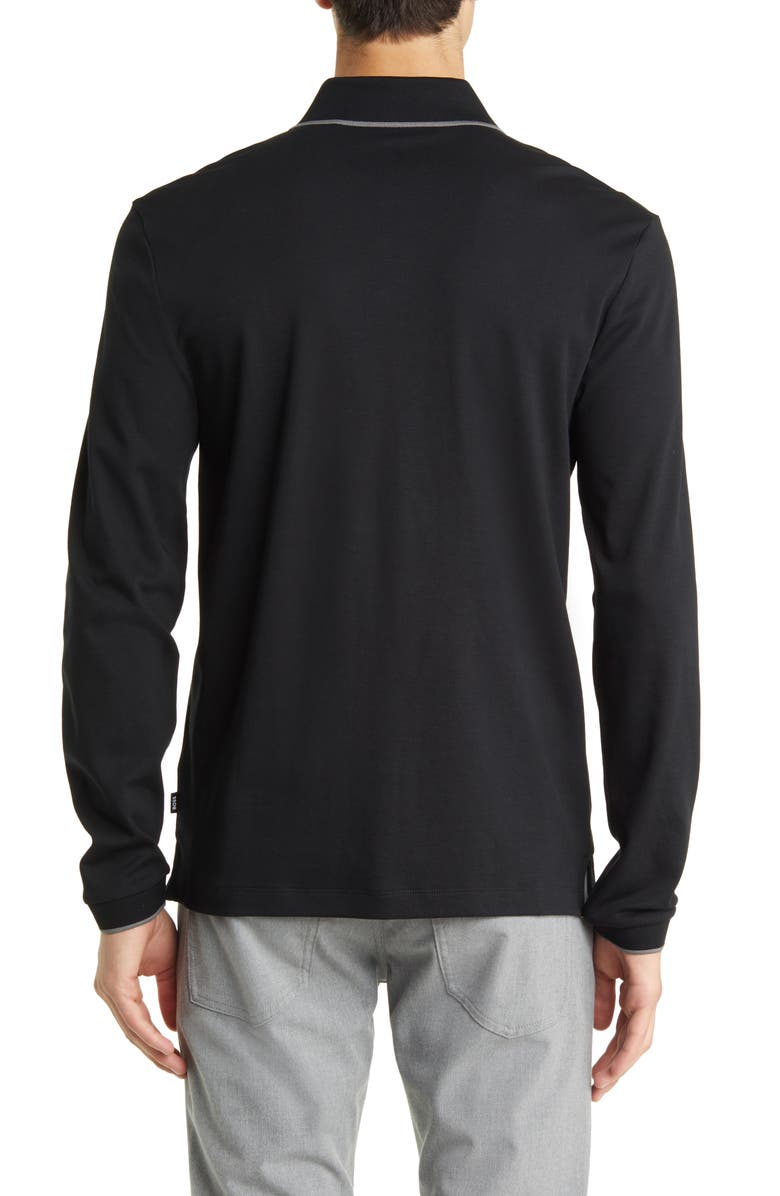 BOSS Pearl Tipped Long Sleeve Polo, Alternate, color, 