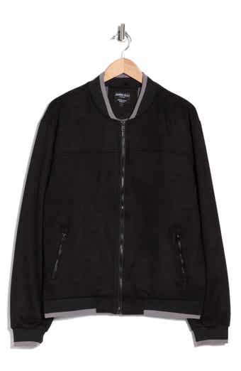 Faux Suede Bomber Jacket