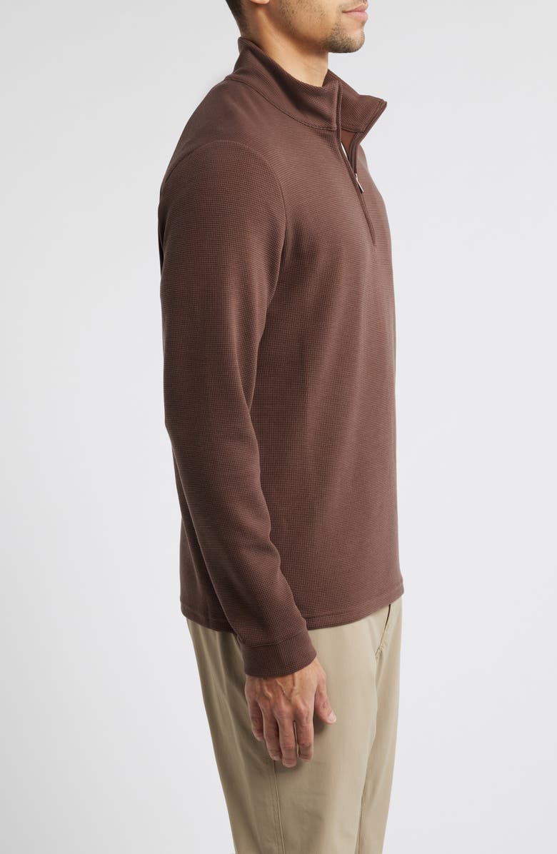 Free Fly Waffle Quarter Zip Pullover, Alternate, color, Chestnut